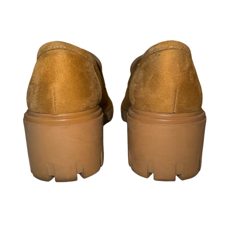 Adam Tucker Lug Sole Sueded Camel Loafer Size 7.5 - Picture 5 of 7